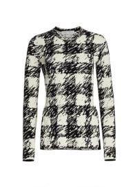 Shop Proenza Schouler White Label Gingham Jacquard Long-Sleeve Top at Saks Fifth Avenue