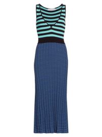 Shop Proenza Schouler White Label Striped Knit Tank Midi-Dress Saks Fifth Avenue at Saks Fifth Avenue