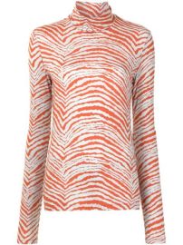 Shop Proenza Schouler White Label tiger-print high-neck top with Express Delivery - at Farfetch