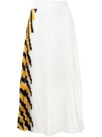 Shop Proenza Schouler crepe pleated stripe skirt with Express Delivery - at Farfetch