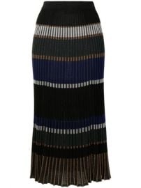 Shop Proenza Schouler horizontal-stripe knitted skirt with Express Delivery - at Farfetch