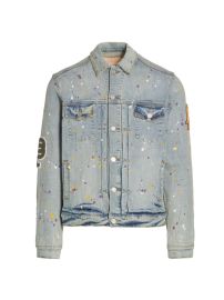 Shop Purple Brand Paint Splatter Denim Trucker Jacket at Saks Fifth Avenue