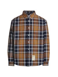 Shop Purple Brand Woven Plaid Shirt at Saks Fifth Avenue