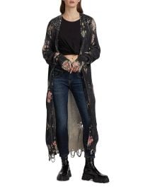 Shop R13 Floral Distressed Longline Cardigan at Saks Fifth Avenue