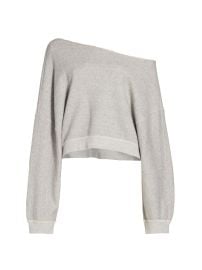 Shop R13 Patti Off-the-Shoulder Sweatshirt at Saks Fifth Avenue