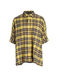 Shop R13 Plaid Oversized Boxy Shirt at Saks Fifth Avenue