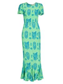 Shop RHODE Lulani Geometric Floral Maxi Dress at Saks Fifth Avenue