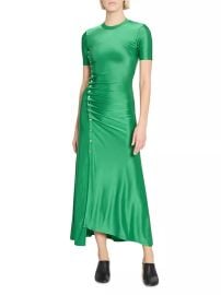 Shop Rabanne Satin Midi-Dress at Saks Fifth Avenue