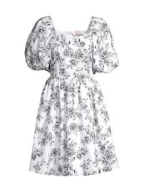 Shop Rachel Parcell Floral Poplin Fit Flare Minidress at Saks Fifth Avenue