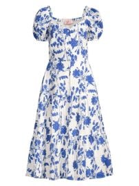 Shop Rachel Parcell Stencil Floral Eyelet Midi Dress at Saks Fifth Avenue