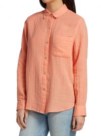 Shop Rails Ellis Gauze Collared Shirt up to 70 Off at Saks Fifth Avenue