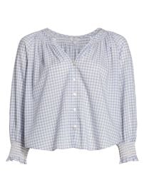 Shop Rails Mariah Sheer Gingham Blouse at Saks Fifth Avenue