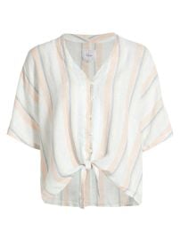 Shop Rails Thea Linen Striped Shirt at Saks Fifth Avenue