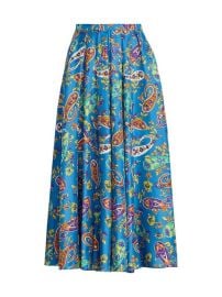 Shop Ralph Lauren Collection Beasley Paisley Midi-Skirt at Saks Fifth Avenue