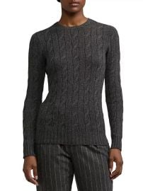 Shop Ralph Lauren Collection Cashmere Cable-Knit Sweater at Saks Fifth Avenue