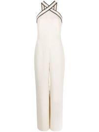 Shop Ralph Lauren Collection contrast trim jumpsuit with Express Delivery - at Farfetch