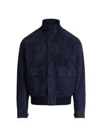 Shop Ralph Lauren Purple Label Calloway Suede Bomber Jacket at Saks Fifth Avenue