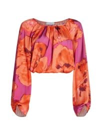 Shop Ramy Brook Aria Floral Print Blouson Top at Saks Fifth Avenue