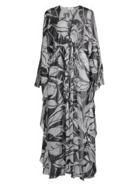 Shop Ramy Brook Austin Palm-Print Caftan Cover-Up Dress at Saks Fifth Avenue