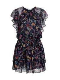 Shop Ramy Brook Averill Ruffled Floral Minidress at Saks Fifth Avenue