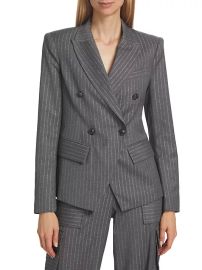 Shop Ramy Brook Collins Metallic Pinstripe Jacket at Saks Fifth Avenue