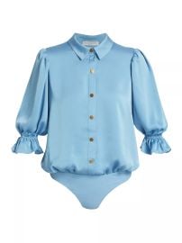 Shop Ramy Brook Dina Button-Front Bodysuit at Saks Fifth Avenue