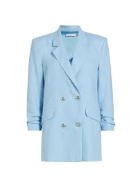 Shop Ramy Brook Gianna Double-Breasted Twill Blazer at Saks Fifth Avenue