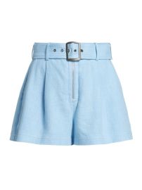 Shop Ramy Brook Gleirys Belted Twill Shorts at Saks Fifth Avenue