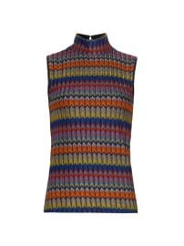 Shop Ramy Brook Madison Zigzag Sleeveless Sweater at Saks Fifth Avenue