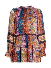 Shop Ramy Brook Makenna Floral Smocked Minidress at Saks Fifth Avenue