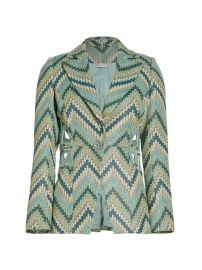 Shop Ramy Brook Malayah Chevron Cotton-Blend Cut-Out Blazer at Saks Fifth Avenue