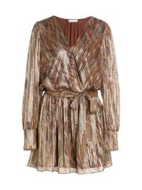 Shop Ramy Brook Metallic Faux-Wrap Mini Dress at Saks Fifth Avenue