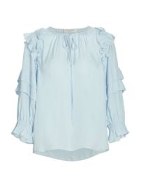 Shop Ramy Brook Samira Ruffle-Trim Blouse at Saks Fifth Avenue