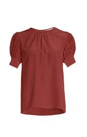 Shop Rebecca Taylor Silk Short-Sleeve Blouse at Saks Fifth Avenue