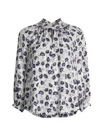 Shop Rebecca Taylor Thistle Fleur Long-Sleeve Blouse at Saks Fifth Avenue