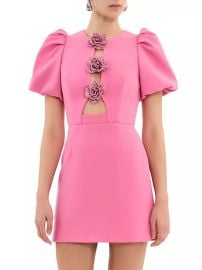 Shop Rebecca Vallance Aubree Flower A-Line Minidress at Saks Fifth Avenue