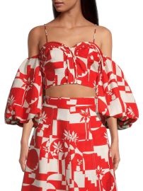 Shop Rebecca Vallance Barcelona Off-The-Shoulder Crop Top at Saks Fifth Avenue