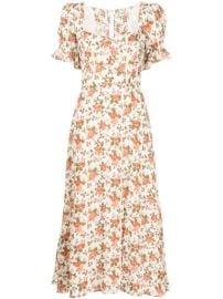 Shop Reformation Alta floral-print midi dress with Express Delivery - at Farfetch