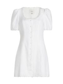 Shop Reformation Anabella Linen Minidress at Saks Fifth Avenue