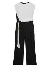 Shop Reiss Alba Tie-Waist Crepe Jumpsuit at Saks Fifth Avenue