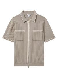 Shop Reiss Christophe Knit Short-Sleeve Shirt at Saks Fifth Avenue