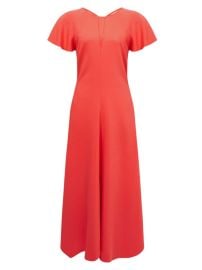 Shop Reiss Eleni Flutter-Sleeve Midi-Dress at Saks Fifth Avenue