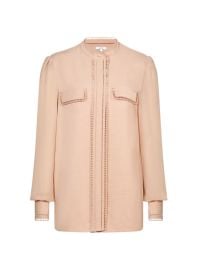 Shop Reiss Felicia Ladder-Trim Long-Sleeve Blouse at Saks Fifth Avenue