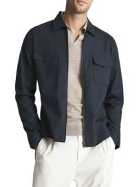 Shop Reiss Gemini Zip-Up Overshirt at Saks Fifth Avenue