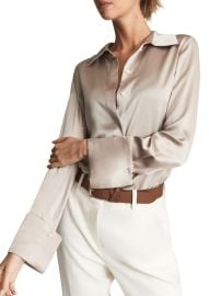 Shop Reiss Hailey Silk Buttoned Shirt Saks Fifth Avenue at Saks Fifth Avenue