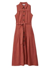 Shop Reiss Heidi Belted Sleeveless Shirtdress at Saks Fifth Avenue