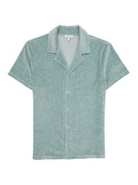 Shop Reiss Johnson Velour Cuban Shirt at Saks Fifth Avenue