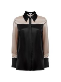 Shop Reiss Lorey Colorblocked Silk Satin Shirt at Saks Fifth Avenue
