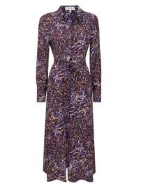 Shop Reiss Tabitha Belted Animal-Print Twist-Front Shirtdress at Saks Fifth Avenue