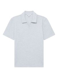 Shop Reiss Thom Open-Collar Polo at Saks Fifth Avenue